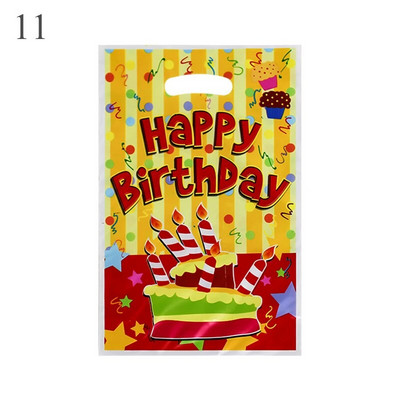 10 бр./Партида Детска пластмасова чанта за бонбони Чанти за парти плячка Печатни торбички за подаръци Сувенири за парти Консумативи Декор Опаковка за детски рожден ден Украса