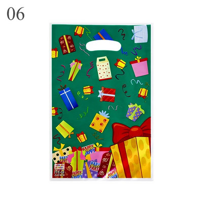 10 бр./Партида Детска пластмасова чанта за бонбони Чанти за парти плячка Печатни торбички за подаръци Сувенири за парти Консумативи Декор Опаковка за детски рожден ден Украса