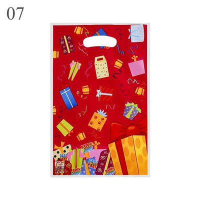 10 бр./Партида Детска пластмасова чанта за бонбони Чанти за парти плячка Печатни торбички за подаръци Сувенири за парти Консумативи Декор Опаковка за детски рожден ден Украса