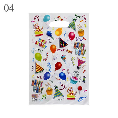 10 бр./Партида Детска пластмасова чанта за бонбони Чанти за парти плячка Печатни торбички за подаръци Сувенири за парти Консумативи Декор Опаковка за детски рожден ден Украса