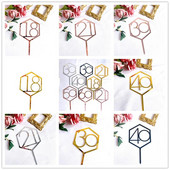 Нов Diamond18 21 30 Топер за торта за рожден ден Акрилно розово злато Годишнина от сватба Топери за кексчета Декорация на торта за годишнина