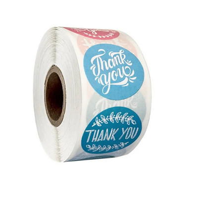 500PCS Кръгли етикети Ръчно изработени стикер за опаковки от крафт хартия за чанта за бонбони Дражета Подаръчна кутия Опаковъчна чанта Сватбени благодарствени стикери