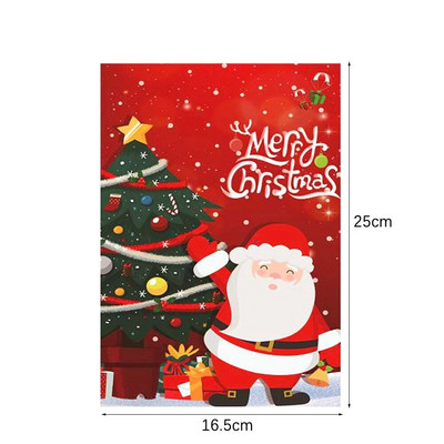 10/20/30 бр. Коледна чанта за бисквитки с бонбони Коледа Дядо Коледа Торба за подарък Elk Коледна парти украса за дома Новогодишна чанта за опаковане