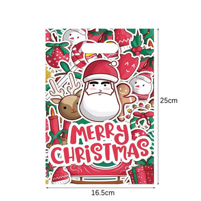 10/20/30 бр. Коледна чанта за бисквитки с бонбони Коледа Дядо Коледа Торба за подарък Elk Коледна парти украса за дома Новогодишна чанта за опаковане