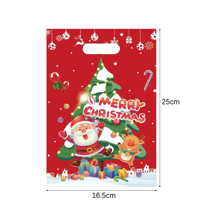 10/20/30 бр. Коледна чанта за бисквитки с бонбони Коледа Дядо Коледа Торба за подарък Elk Коледна парти украса за дома Новогодишна чанта за опаковане