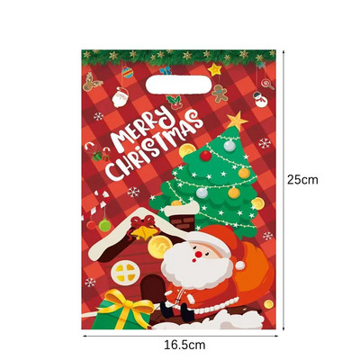 10/20/30 бр. Коледна чанта за бисквитки с бонбони Коледа Дядо Коледа Торба за подарък Elk Коледна парти украса за дома Новогодишна чанта за опаковане