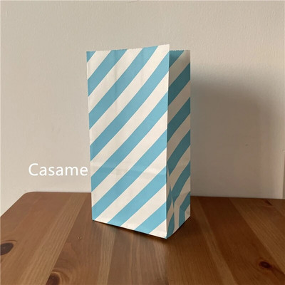 Мини крафт хартиени торбички 10 бр./лот торбички за изправяне на точки Дете парти рожден ден храна хартия крафт печат Опаковка за подаръци торбичка за лакомства Консумативи