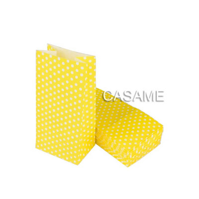 Мини крафт хартиени торбички 10 бр./лот торбички за изправяне на точки Дете парти рожден ден храна хартия крафт печат Опаковка за подаръци торбичка за лакомства Консумативи