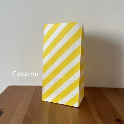 Мини крафт хартиени торбички 10 бр./лот торбички за изправяне на точки Дете парти рожден ден храна хартия крафт печат Опаковка за подаръци торбичка за лакомства Консумативи