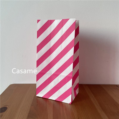 Мини крафт хартиени торбички 10 бр./лот торбички за изправяне на точки Дете парти рожден ден храна хартия крафт печат Опаковка за подаръци торбичка за лакомства Консумативи