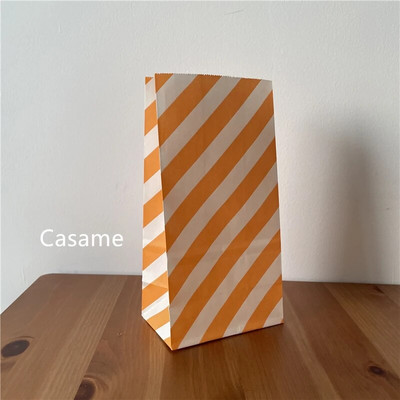 Мини крафт хартиени торбички 10 бр./лот торбички за изправяне на точки Дете парти рожден ден храна хартия крафт печат Опаковка за подаръци торбичка за лакомства Консумативи