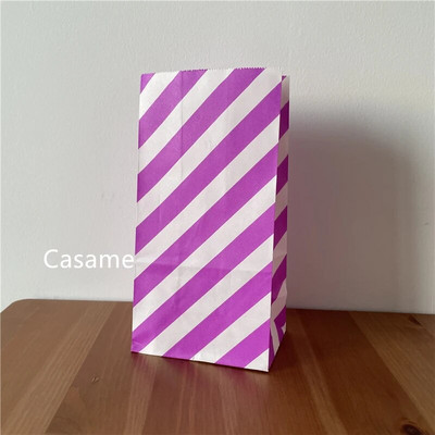 Мини крафт хартиени торбички 10 бр./лот торбички за изправяне на точки Дете парти рожден ден храна хартия крафт печат Опаковка за подаръци торбичка за лакомства Консумативи