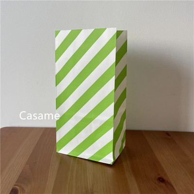 Мини крафт хартиени торбички 10 бр./лот торбички за изправяне на точки Дете парти рожден ден храна хартия крафт печат Опаковка за подаръци торбичка за лакомства Консумативи