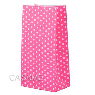 Мини крафт хартиени торбички 10 бр./лот торбички за изправяне на точки Дете парти рожден ден храна хартия крафт печат Опаковка за подаръци торбичка за лакомства Консумативи