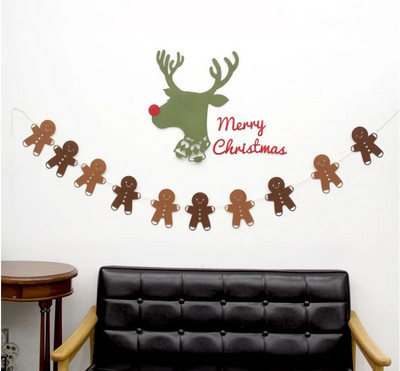 2,3 mln. Kalėdų puošmena Meduolis Žmogus traukia gėlių reklamjuosčių festivalis Linksmų Kalėdų Naujųjų Metų vakarėlis Kabanti šutvė girlianda Decorati