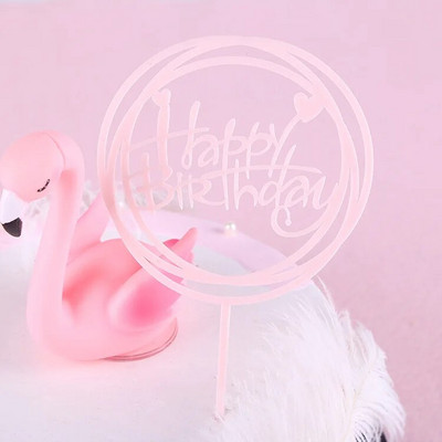 1 vnt/su gimtadienio torto dangtelis Eksploatacinės medžiagos Akrilas Kepimo tortas Įdėklas Dekoras Keksas Vestuvės Gimtadienio vakarėlio papuošimas Tortas Viršutinė vėliava