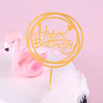 1 vnt/su gimtadienio torto dangtelis Eksploatacinės medžiagos Akrilas Kepimo tortas Įdėklas Dekoras Keksas Vestuvės Gimtadienio vakarėlio papuošimas Tortas Viršutinė vėliava