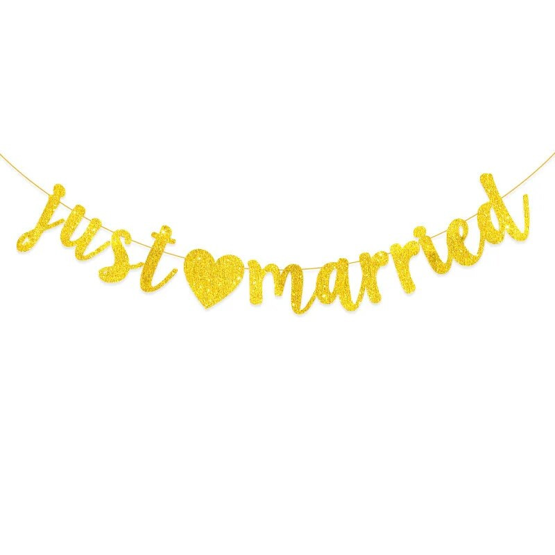 Vakarėlio puošmena Auksinė meilė ką tik ištekėjusi putojanti rožinė girlianda Jubiliejus Vestuvės banketas Kabantis skroblas girlianda Dekoratyvinis