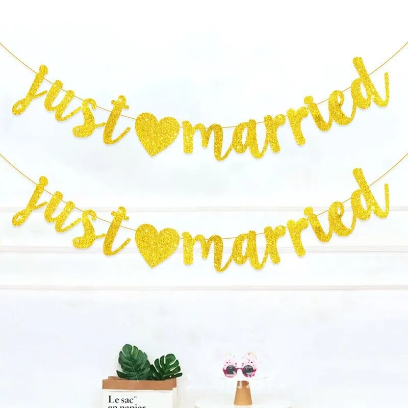 Vakarėlio puošmena Auksinė meilė ką tik ištekėjusi putojanti rožinė girlianda Jubiliejus Vestuvės banketas Kabantis skroblas girlianda Dekoratyvinis