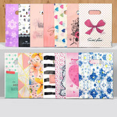 50 vnt 15x20cm / 20x30cm mažas papuošalų maišelis Mielo rašto plastikinis maišelis su rankena Dovanų maišeliai Saldainių sausainių vakarėlio pakavimo maišelis