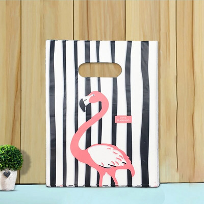 50 vnt 15x20cm / 20x30cm mažas papuošalų maišelis Mielo rašto plastikinis maišelis su rankena Dovanų maišeliai Saldainių sausainių vakarėlio pakavimo maišelis