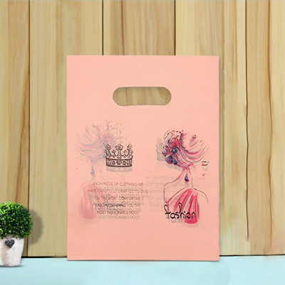 50 vnt 15x20cm / 20x30cm mažas papuošalų maišelis Mielo rašto plastikinis maišelis su rankena Dovanų maišeliai Saldainių sausainių vakarėlio pakavimo maišelis