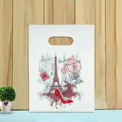 50 vnt 15x20cm / 20x30cm mažas papuošalų maišelis Mielo rašto plastikinis maišelis su rankena Dovanų maišeliai Saldainių sausainių vakarėlio pakavimo maišelis