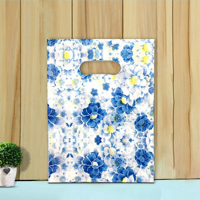 50 vnt 15x20cm / 20x30cm mažas papuošalų maišelis Mielo rašto plastikinis maišelis su rankena Dovanų maišeliai Saldainių sausainių vakarėlio pakavimo maišelis