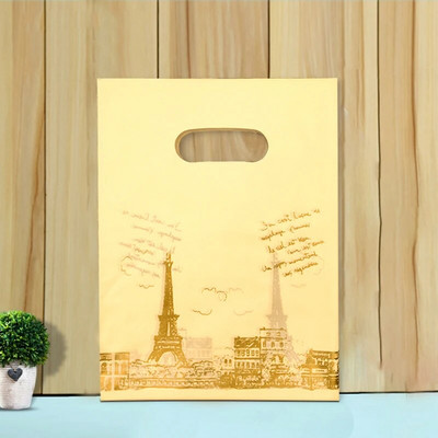 50 vnt 15x20cm / 20x30cm mažas papuošalų maišelis Mielo rašto plastikinis maišelis su rankena Dovanų maišeliai Saldainių sausainių vakarėlio pakavimo maišelis