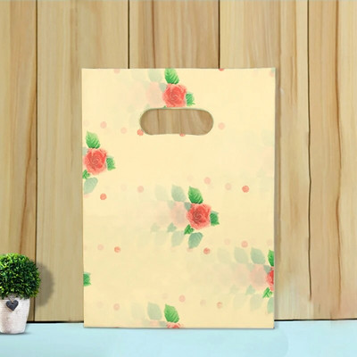 50 vnt 15x20cm / 20x30cm mažas papuošalų maišelis Mielo rašto plastikinis maišelis su rankena Dovanų maišeliai Saldainių sausainių vakarėlio pakavimo maišelis