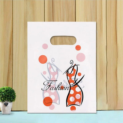 50 vnt 15x20cm / 20x30cm mažas papuošalų maišelis Mielo rašto plastikinis maišelis su rankena Dovanų maišeliai Saldainių sausainių vakarėlio pakavimo maišelis