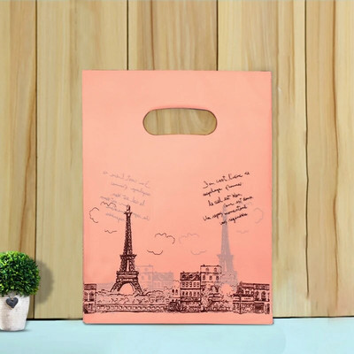 50 vnt 15x20cm / 20x30cm mažas papuošalų maišelis Mielo rašto plastikinis maišelis su rankena Dovanų maišeliai Saldainių sausainių vakarėlio pakavimo maišelis