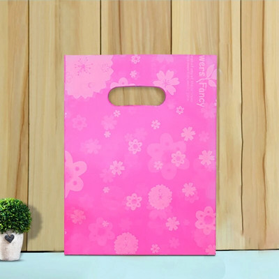 50 vnt 15x20cm / 20x30cm mažas papuošalų maišelis Mielo rašto plastikinis maišelis su rankena Dovanų maišeliai Saldainių sausainių vakarėlio pakavimo maišelis