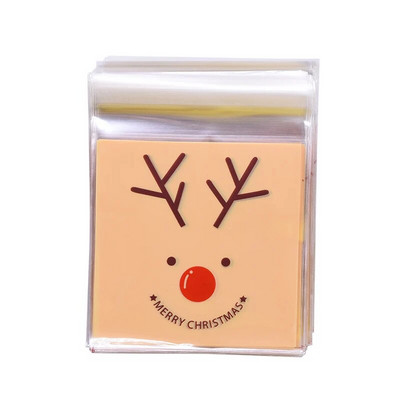 50 vnt 10x10 cm Kalėdų saldainių sausainių dovanų maišeliai Plastikiniai lipnūs sausainiai Užkandžių pakavimo maišeliai Kalėdų vakarėlio dekoravimo paslaugos
