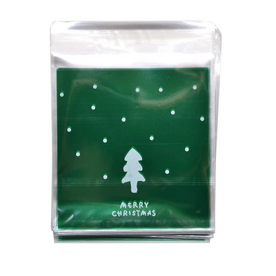 50 vnt 10x10 cm Kalėdų saldainių sausainių dovanų maišeliai Plastikiniai lipnūs sausainiai Užkandžių pakavimo maišeliai Kalėdų vakarėlio dekoravimo paslaugos