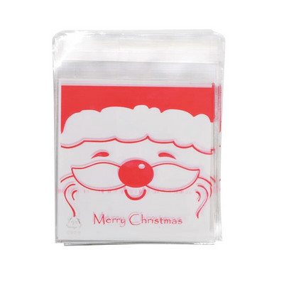 50 vnt 10x10 cm Kalėdų saldainių sausainių dovanų maišeliai Plastikiniai lipnūs sausainiai Užkandžių pakavimo maišeliai Kalėdų vakarėlio dekoravimo paslaugos
