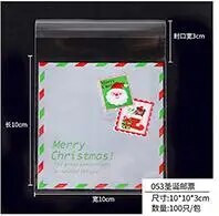 100 vnt Kalėdų Kalėdų Senelis Briedis Sniego senelis Lipnus sausainių pakavimo maišeliai sausainiams Užkandžių kalėdinis papuošimas 4 stiliai