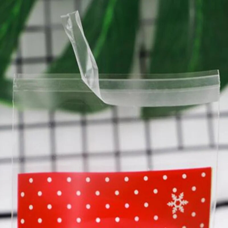 100 vnt Kalėdų Kalėdų Senelis Briedis Sniego senelis Lipnus sausainių pakavimo maišeliai sausainiams Užkandžių kalėdinis papuošimas 4 stiliai