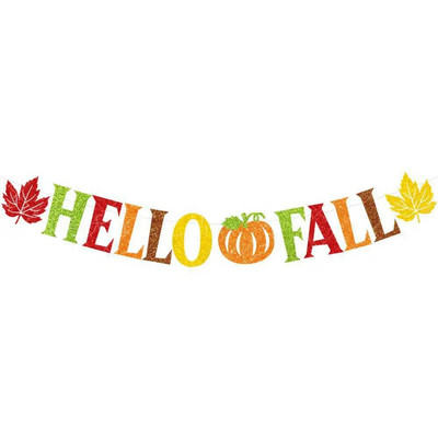 Rudens vakarėlio puošmena Sveiki rudens vėliava Reklaminė juostelė Derliaus šventė Padėkos vakarėlis Moliūgų klevo lapų Šeimos vakarėlis Kabanti Garla