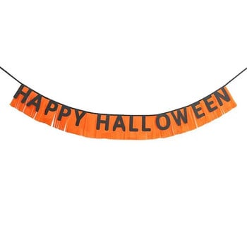 Διακόσμηση αποκριάτικων πάρτι Halloween Happy Paper Flag Banner Halloween Ghost Party Background Κρεμαστή γιρλάντα DIY Decora