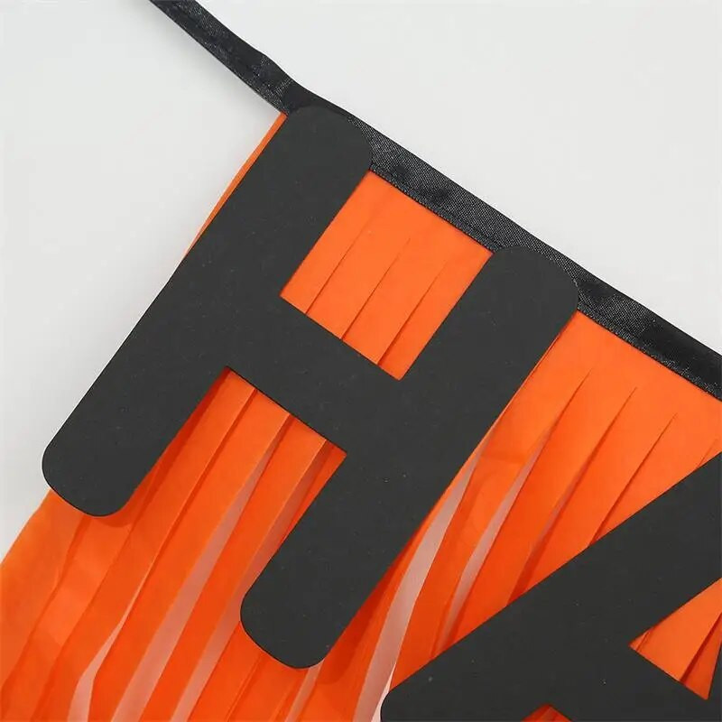 Helovino vakarėlio puošmena Helovino linksma popierinė vėliavėlė Helovino vaiduoklio vakarėlio fonas Kabanti ešerių girlianda „pasidaryk pats“