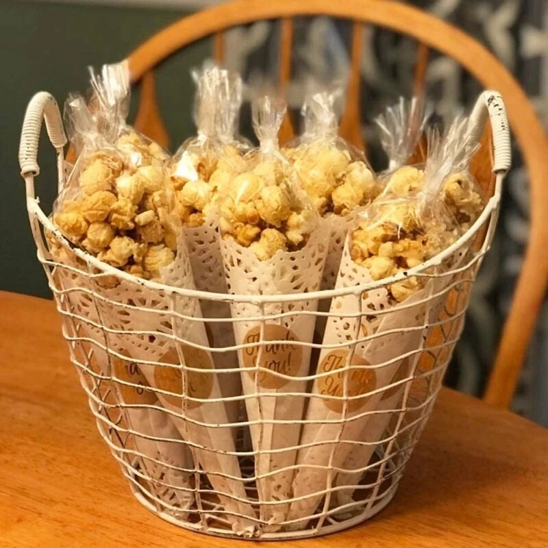 50 vnt. permatomas saldainių spragėsių pakavimo maišelis Plastikinis celofaninis sausainių dovanų maišelis Vestuvių gimtadienio vakarėliui teikia Kalėdų reikmenis