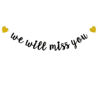 Kūrybingas, mes pasiilgsime tavęs, myliu blykstę Rožinė vėliava Reklamjuostė Valentino dienos pasiūlymas Išėjimo į pensiją kabantis vakarėlio dekoravimas