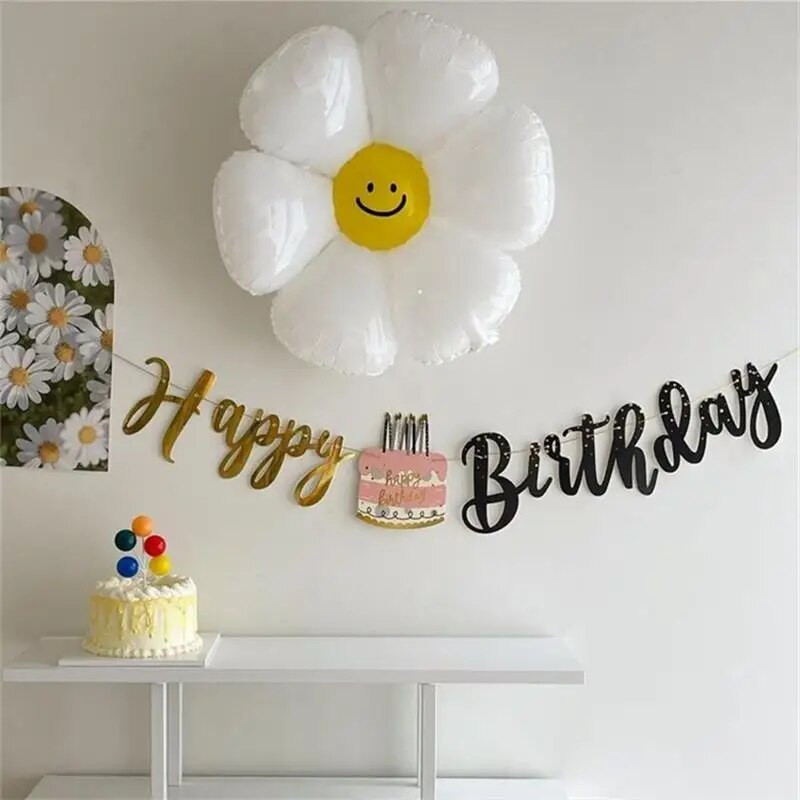 Ins Kūrybinis mielas tortas Gimtadienio vėliavėlė Vaikai Suaugusieji Sveikiname su gimtadieniu Kūdikių vakarėlio fonas Kabanti ešerių girliandos papuošalai