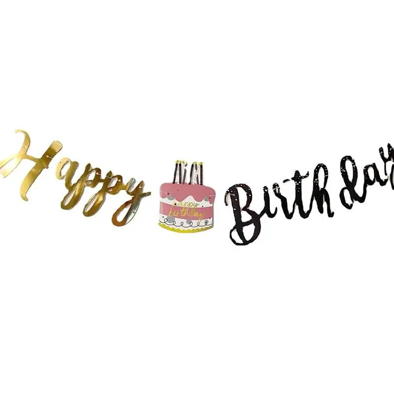 Ins Kūrybinis mielas tortas Gimtadienio vėliavėlė Vaikai Suaugusieji Sveikiname su gimtadieniu Kūdikių vakarėlio fonas Kabanti ešerių girliandos papuošalai