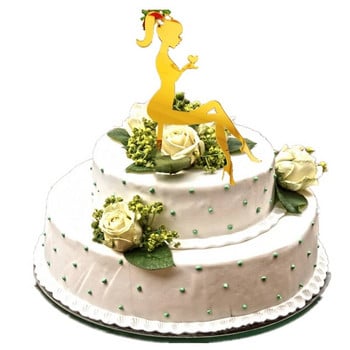 I love MOM Cake Topper Златно сърце с форма на ден на майката Акрилни топери за торта Mother Happy Birthday Cake Gifts Десертни декорации