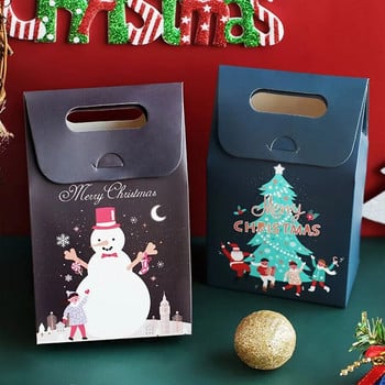 5 τμχ Τσάντες χριστουγεννιάτικων δώρων Santa Xmas Tree Candy Cookie Δώρο χάρτινες τσάντες για Χριστουγεννιάτικη γιορτινή διακόσμηση Συσκευασία δώρου Πρωτοχρονιάς