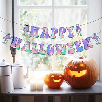 Διακόσμηση αποκριών Happy Halloween έλξη σημαία Φεστιβάλ Φεστιβάλ Παράθυρο Φόντο Κρεμαστό Γιρλάντα Διακοσμητικό Σπίτι