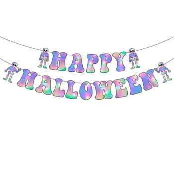 Διακόσμηση αποκριών Happy Halloween έλξη σημαία Φεστιβάλ Φεστιβάλ Παράθυρο Φόντο Κρεμαστό Γιρλάντα Διακοσμητικό Σπίτι