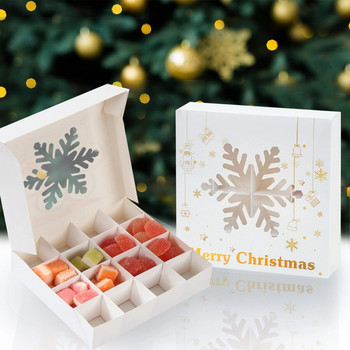 Коледни кутии за бонбони Опаковка за бисквити бисквити Коледна украса 2023 за дома Коледа Navidad Опаковъчна подаръчна кутия Нова година 2024